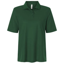 Harriton Women's Dark Green Maverick CVC Pique Polo
