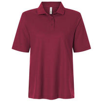 Harriton Women's Wine Maverick CVC Pique Polo