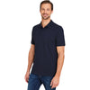 Harriton Men's Dark Navy Valiant Cotton Snag Protect Polo