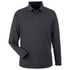 Harriton Men's Dark Charcoal Charge Snag and Soil Protect Long Sleeve Polo