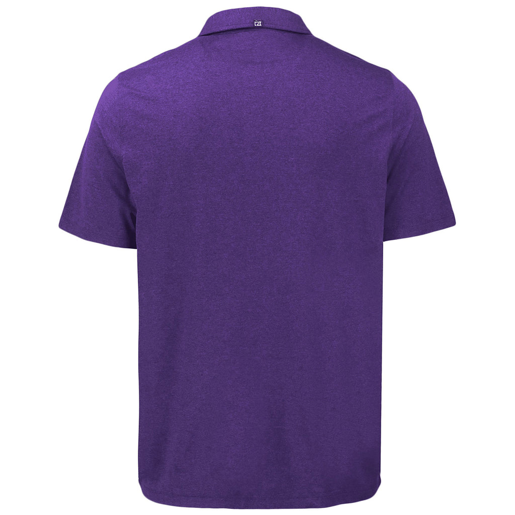 Cutter & Buck Men's College Purple Coastline Epic Comfort Eco Recycled Polo