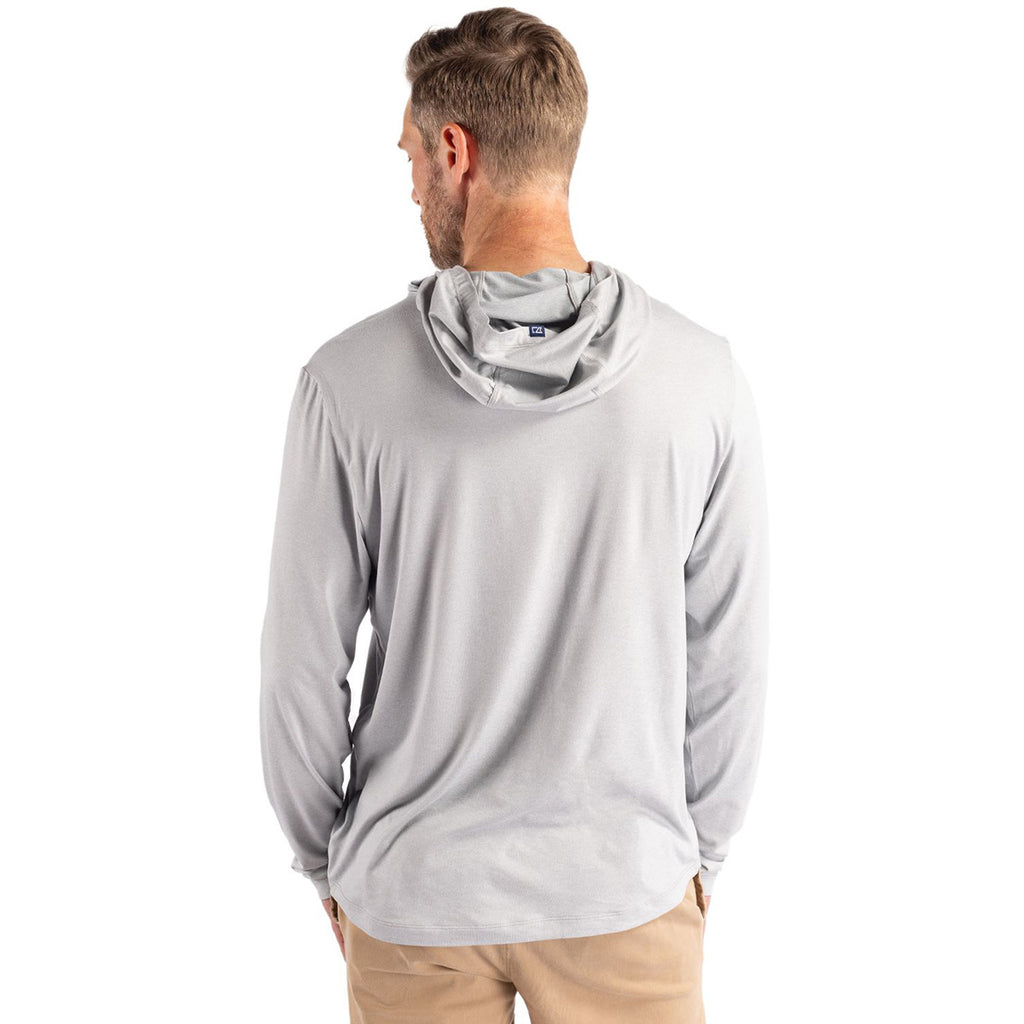 Cutter & Buck Men's Concrete Coastline Epic Comfort Eco Recycled Hooded Shirt