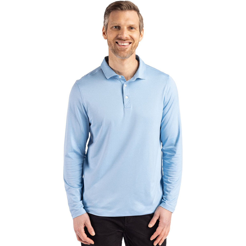 Cutter & Buck Men's Atlas Coastline Epic Comfort Recycled Long Sleeve Polo