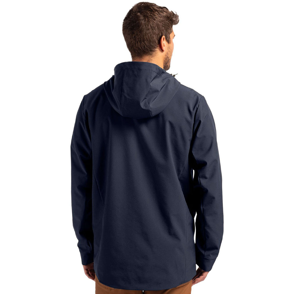 Cutter & Buck Men's Navy Blue Camano Everyday Stretch Recycled Water Resistant Jacket