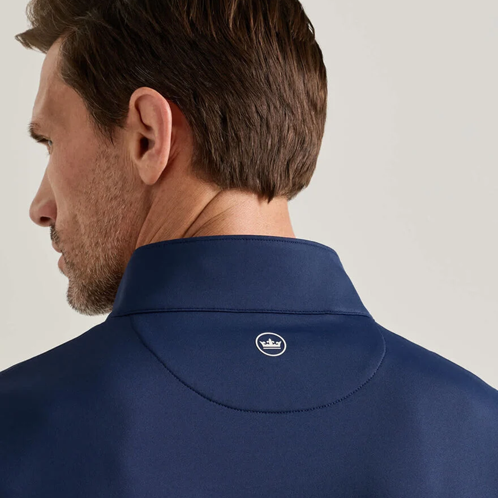 Peter Millar Men's Navy Perth Melange Performance Quarter Zip