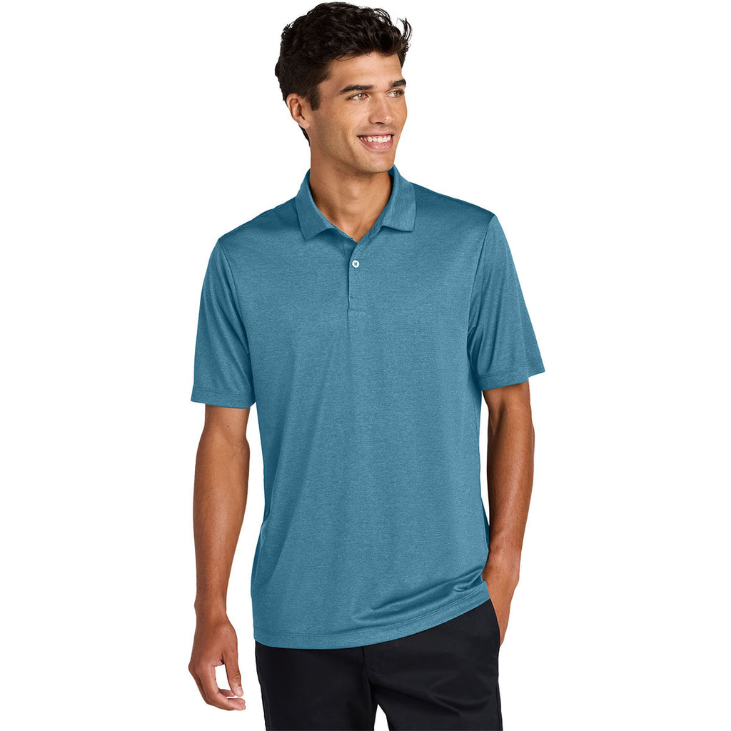 Mercer + Mettle Men's Harbor Blue Heather Recharge Jersey Polo