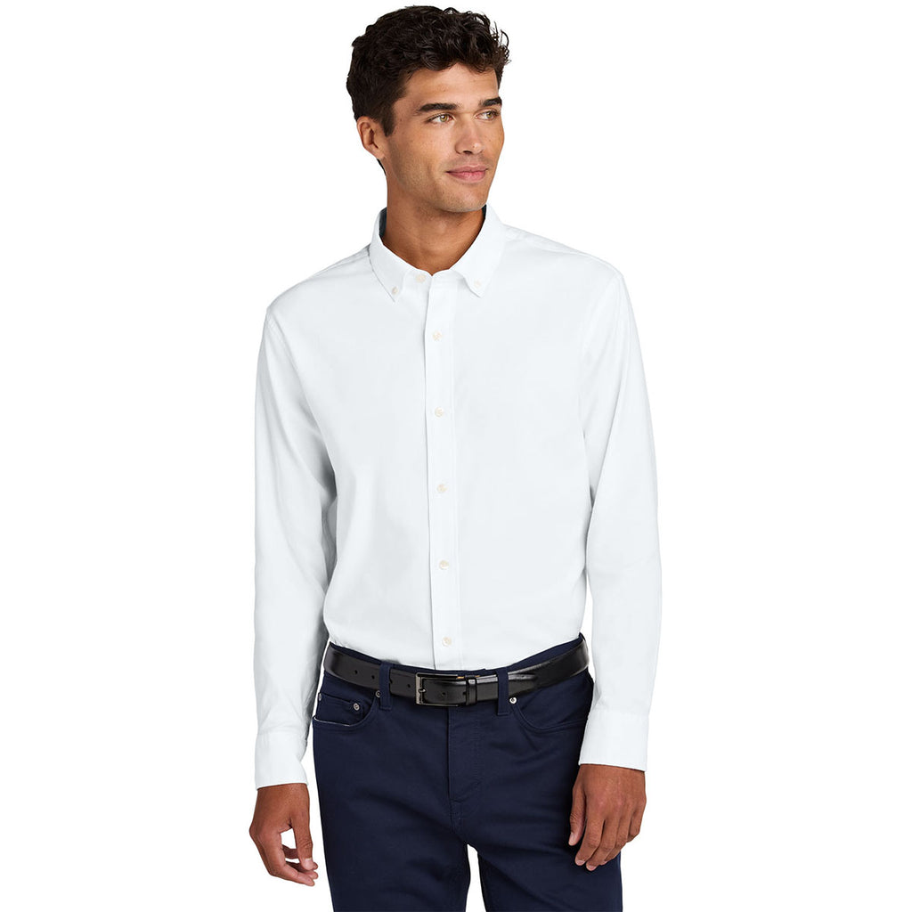 Mercer + Mettle Men's White Long Sleeve Modern Oxford Shirt