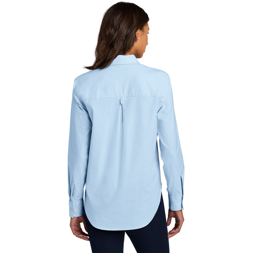 Mercer + Mettle Women's Light Blue Long Sleeve Modern Oxford Shirt