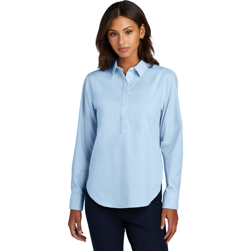 Mercer + Mettle Women's Light Blue Long Sleeve Modern Oxford Shirt
