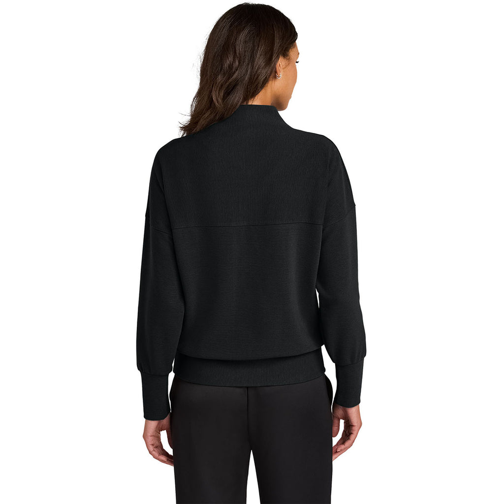 Mercer + Mettle Women's Deep Black Linear Texture 1/4-Zip