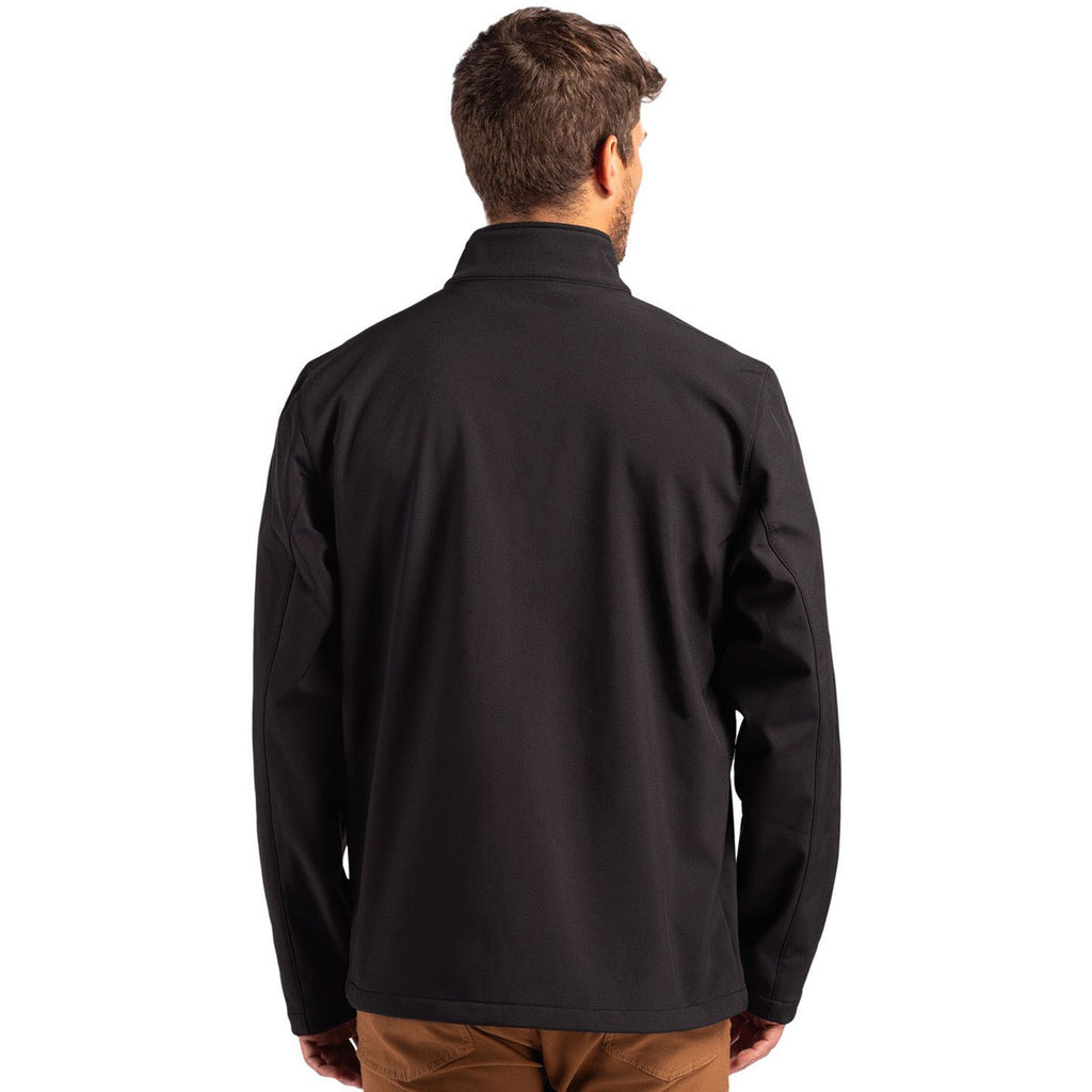 Clique Men's Black/Pure Slate Tempo Stretch Full Zip Softshell Jacket