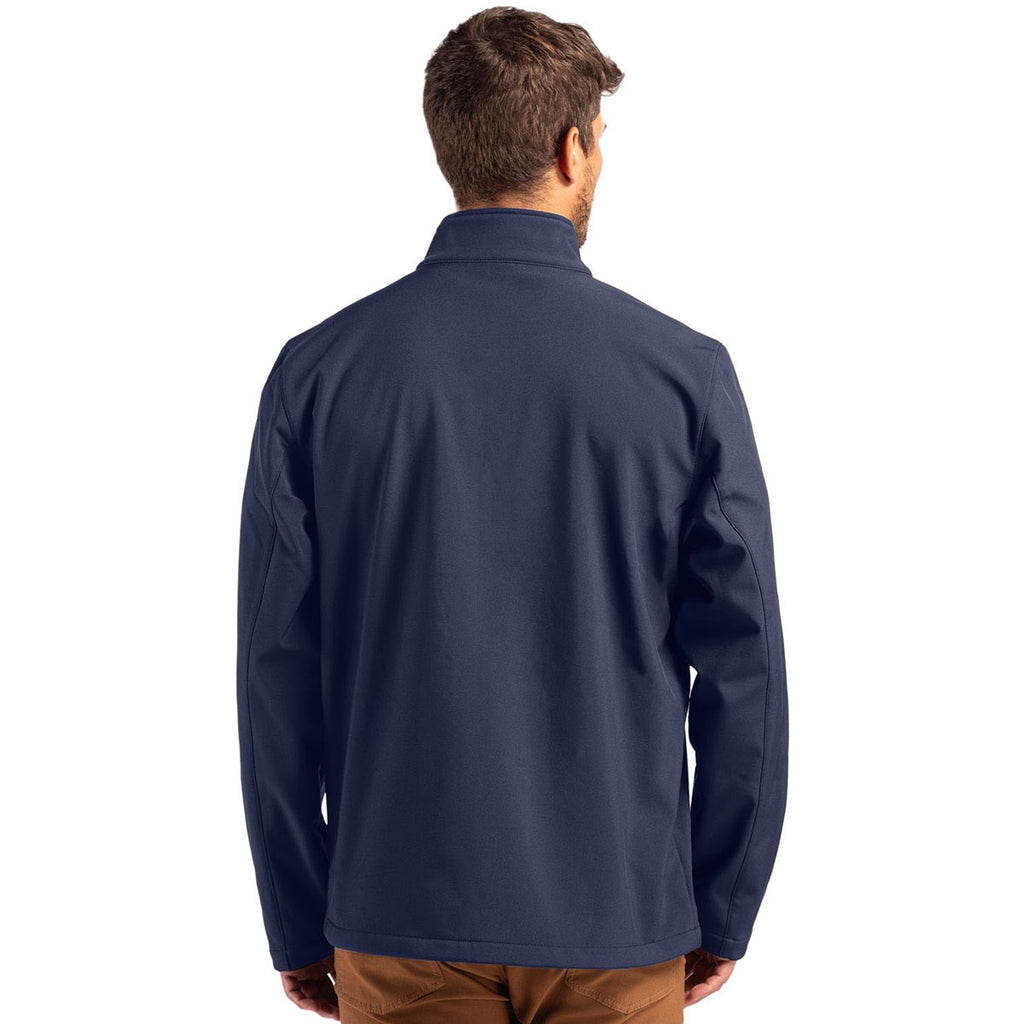 Clique Men's Dark Navy/Pure Slate Tempo Stretch Full Zip Softshell Jacket