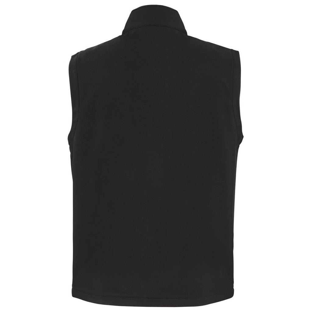 Clique Men's Black/Pure Slate Tempo Stretch Full Zip Softshell Vest