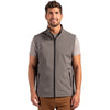 Clique Men's Pure Slate/Black Tempo Stretch Full Zip Softshell Vest