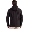 Clique Men's Black/Bottle Green Tempo Recycled Stretch Softshell Hooded Jacket