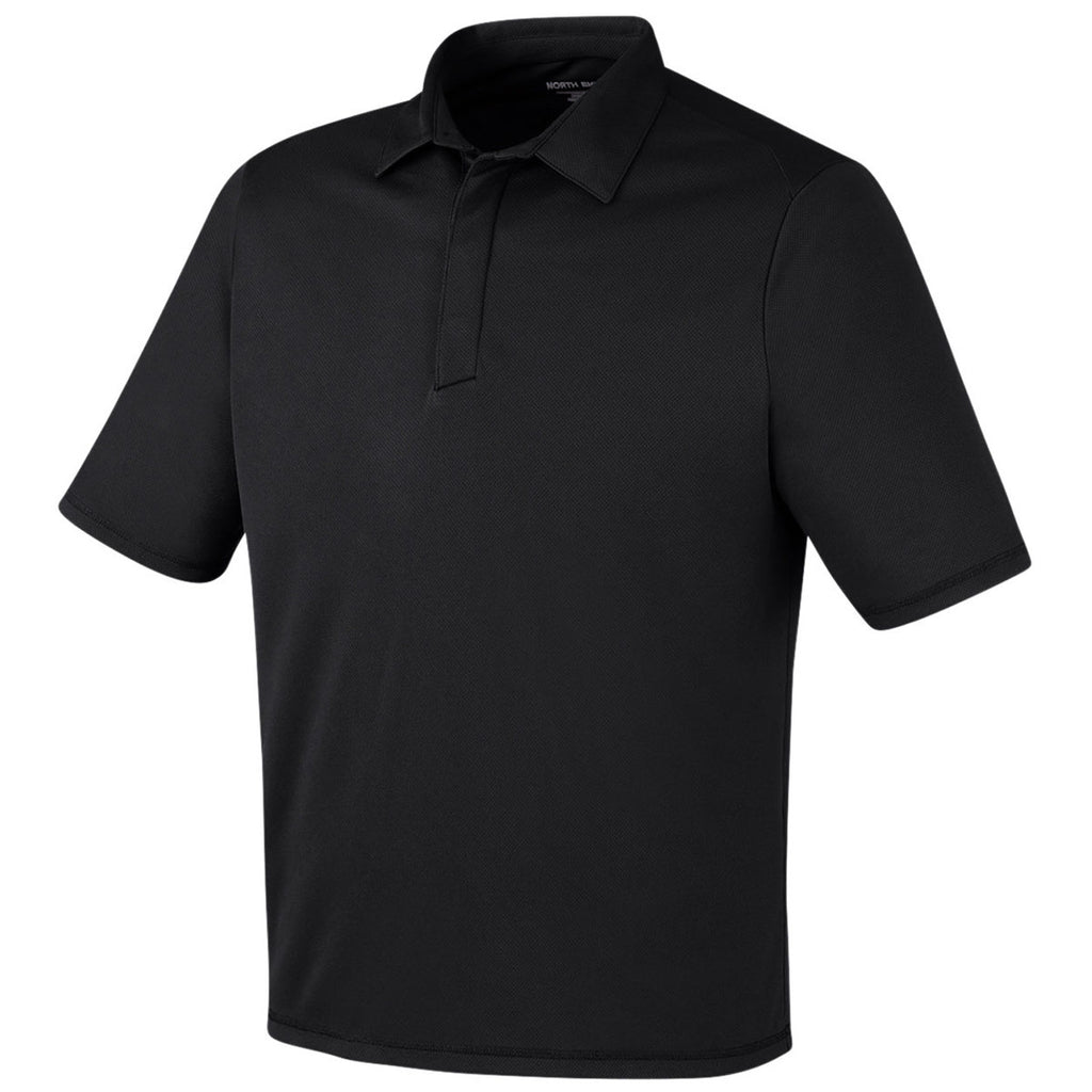 North End Men's Black Revive Coolcore Polo