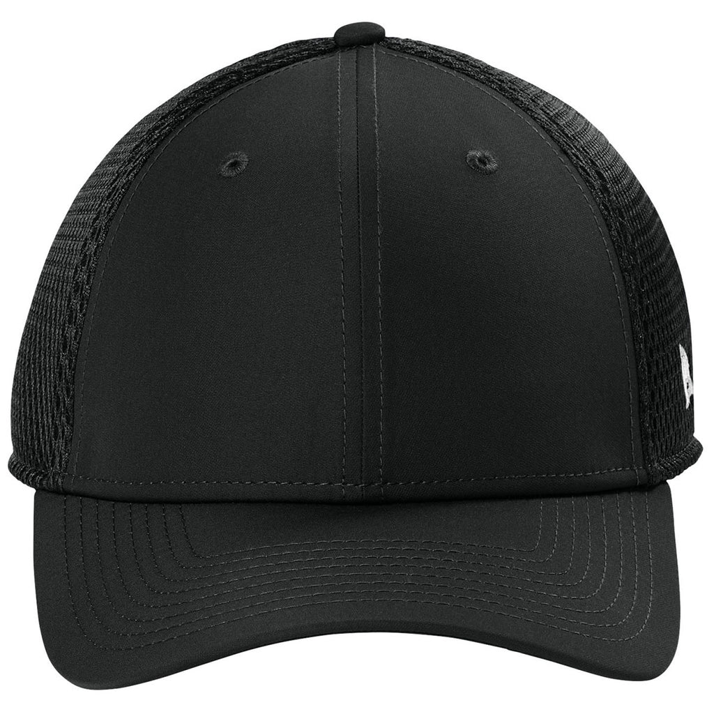 New Era Black 39THIRTY Performance Stretch Mesh Cap