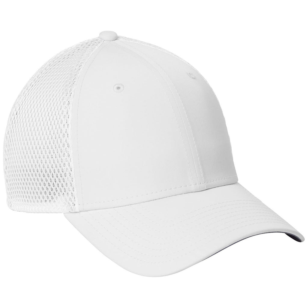 New Era White 39THIRTY Performance Stretch Mesh Cap