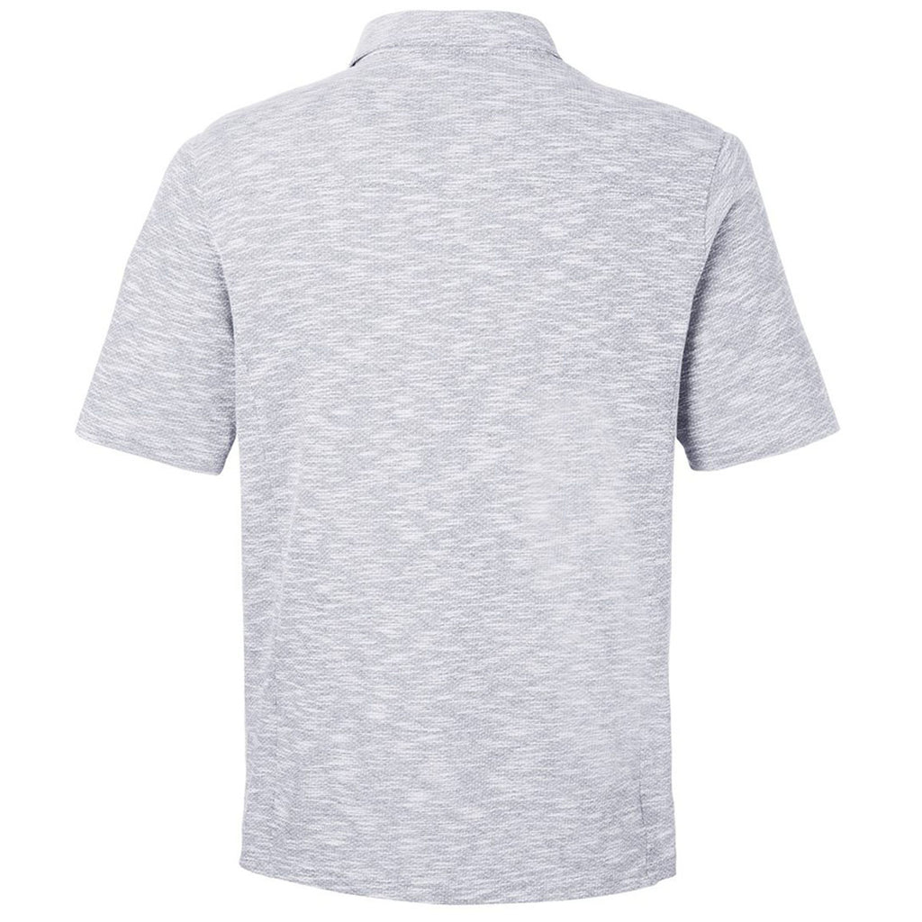 North End Men's Platinum Heather Eclipse Jacquard Polo