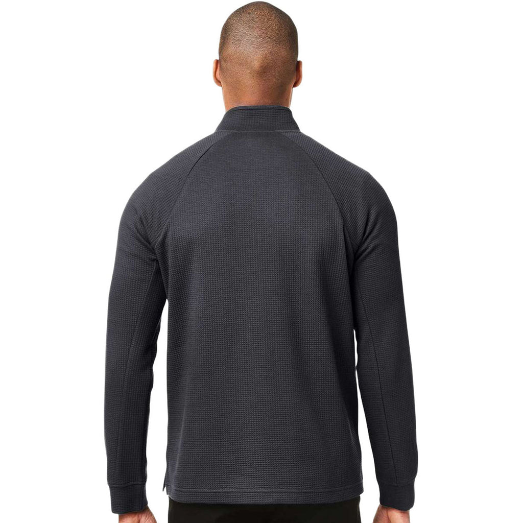 North End Men's Carbon Rhythm Waffle Quarter-Zip Pullover