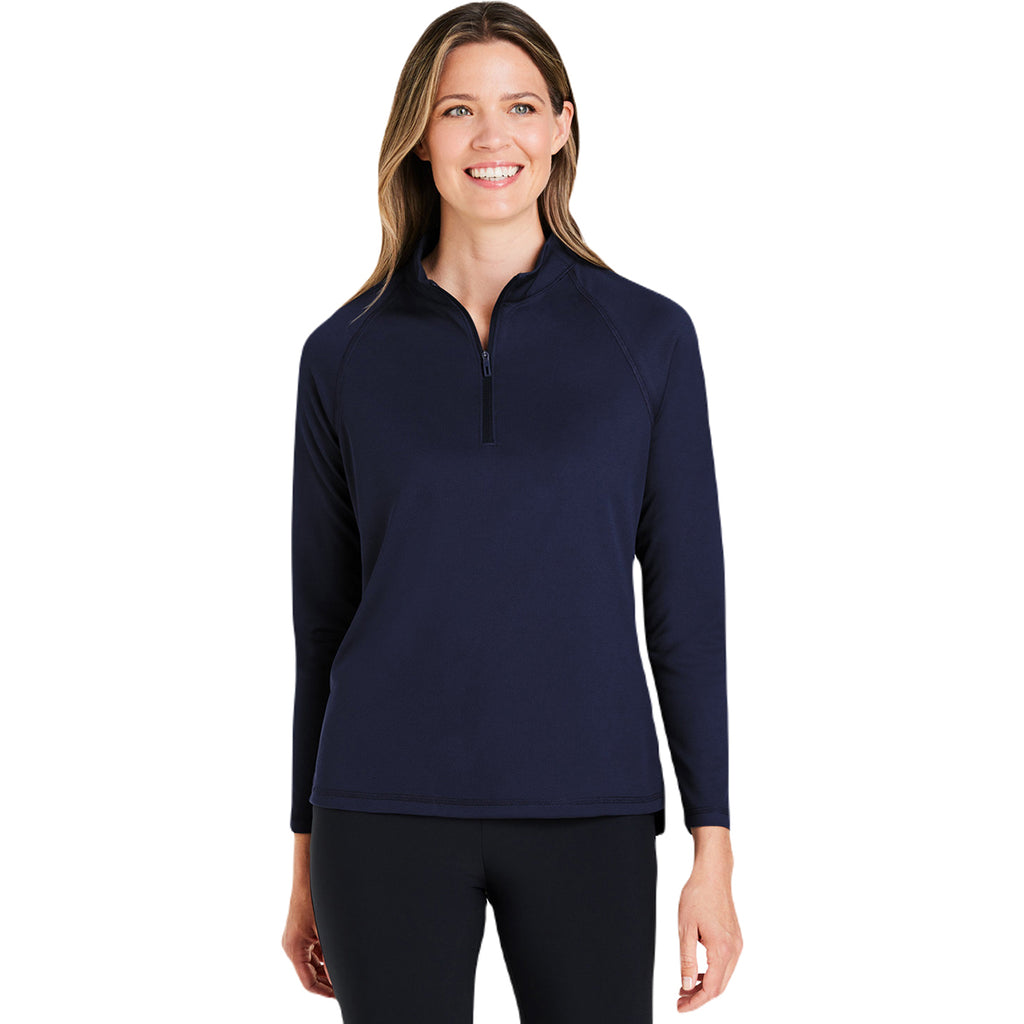 North End Women's Classic Navy Revive Coolcore Quarter Zip