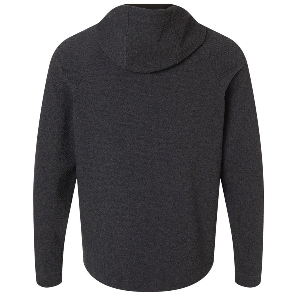 North End Men's Black Heather Spirit Textured Hooded Pullover