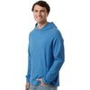 North End Men's Light Nautical Blue Heather Spirit Textured Hooded Pullover