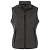 North End Women's Black/Grey Jasper Jacquard Fleece Vest