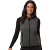 North End Women's Black/Grey Jasper Jacquard Fleece Vest