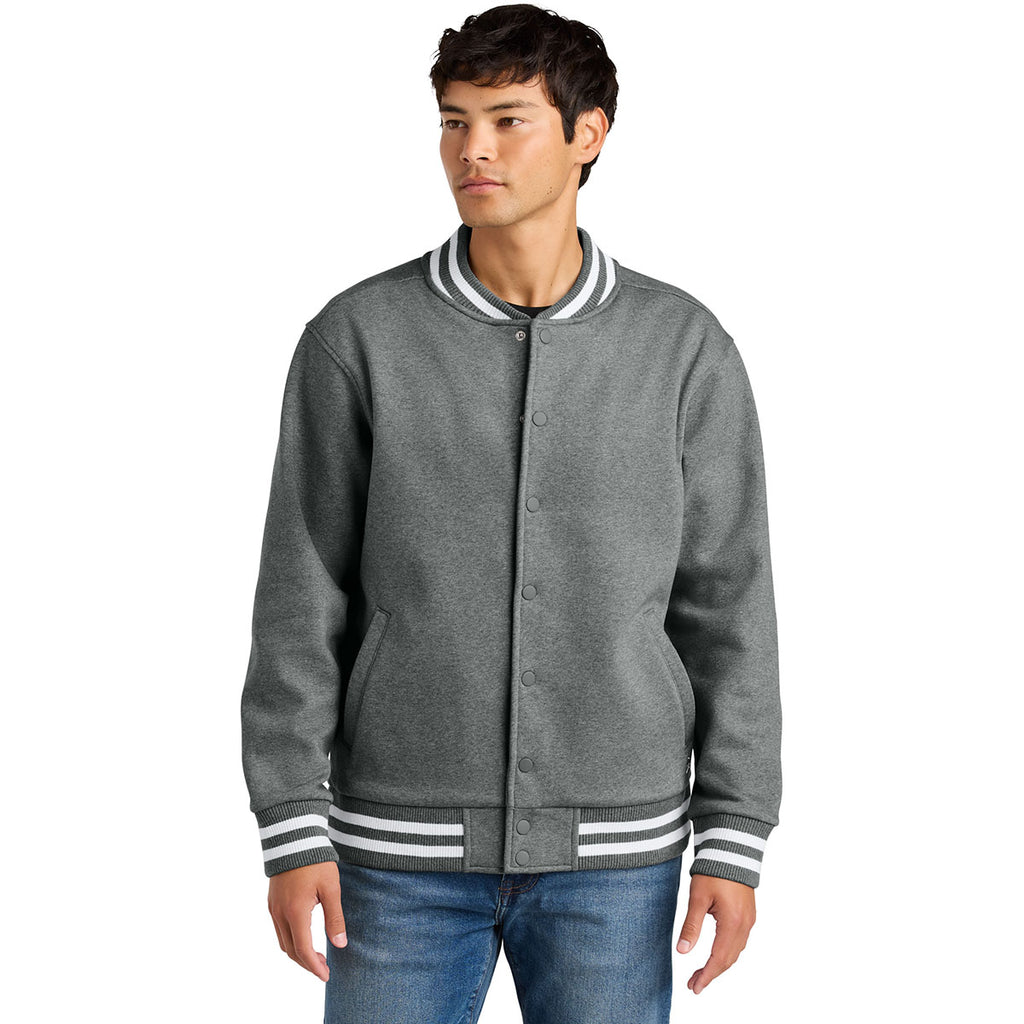 New Era Men's Grey Frost Varsity Heavyweight Fleece Jacket
