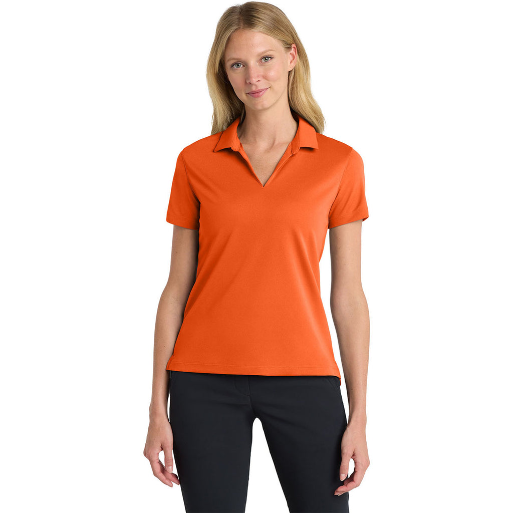 Nike Women's Brilliant Orange Dri-FIT Micro Pique 2.0 Polo