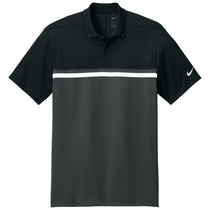 Nike Men's Black/ Anthracite/ White Dri-FIT Victory Colorblock Polo