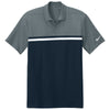 Nike Men's Cool Grey/ Navy/ White Dri-FIT Victory Colorblock Polo