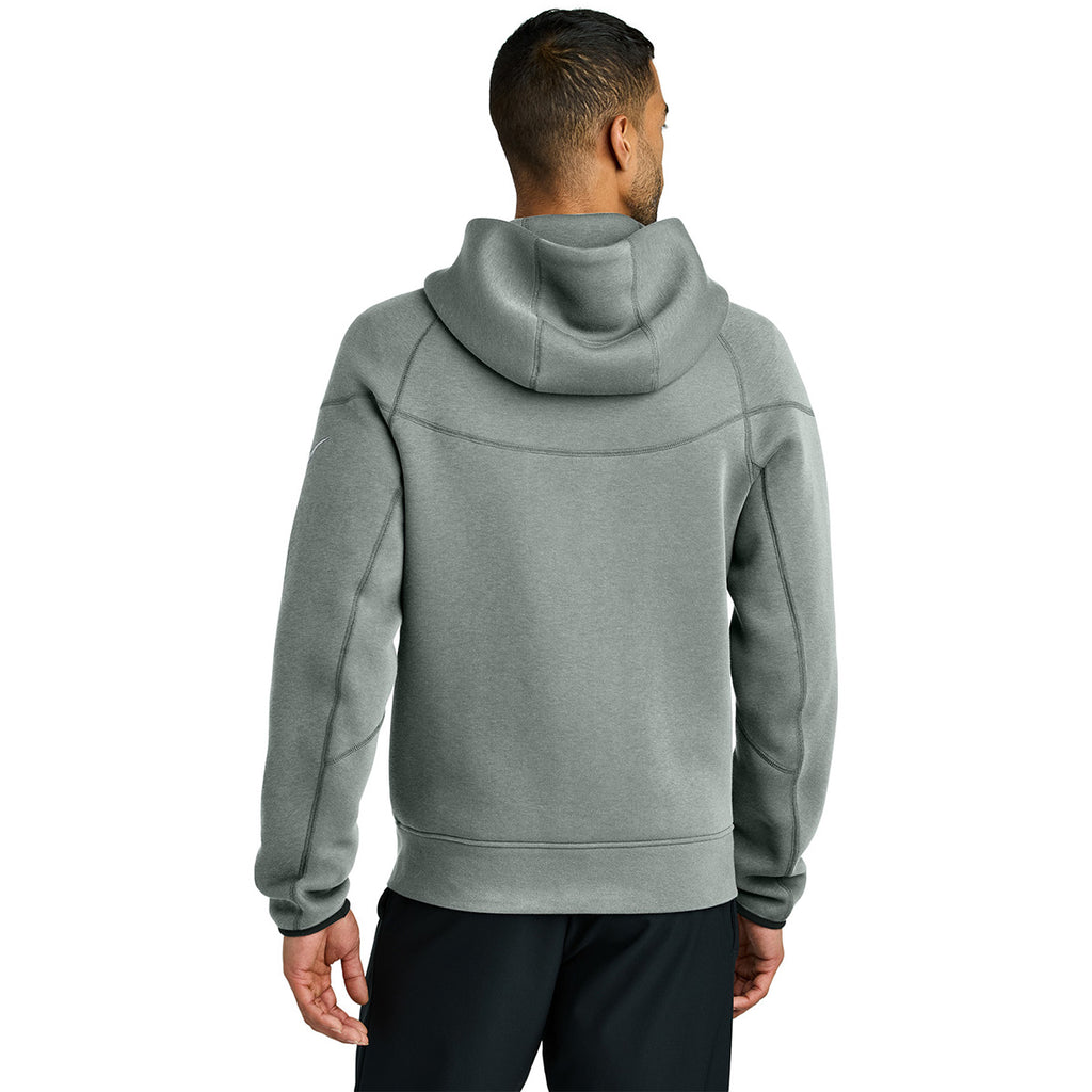 Nike Men's Dark Grey Heather Tech Fleece Full-Zip Hoodie