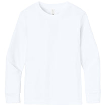 Next Level Youth White Cotton Long Sleeve Tee