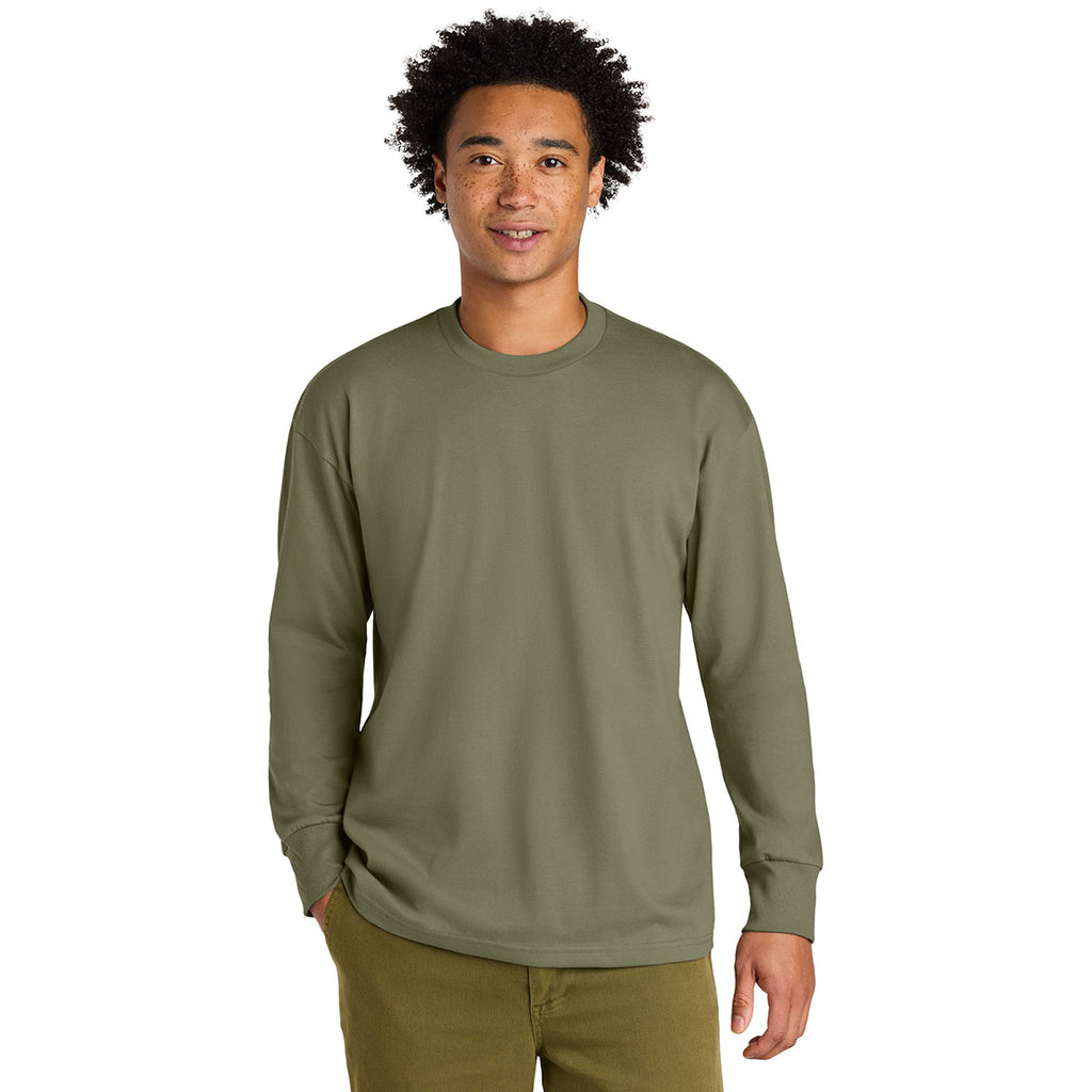Next Level Men's Light Olive Heavyweight Long Sleeve Tee