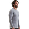 Onna Men's Heather Grey Unstoppable Long Sleeve Fresh Underscrub Base Layer T-Shirt