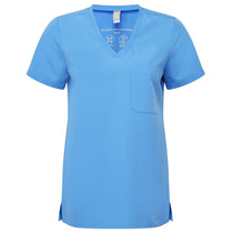 Onna Women's Ceil Blue Limitless V-Neck Stretch Scrub Top