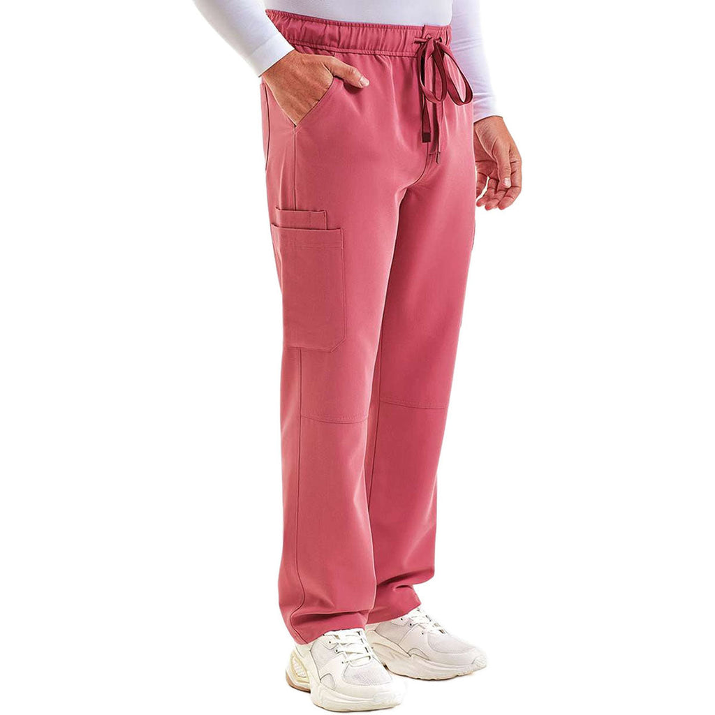 Onna Men's Calm Pink Relentless Stretch Cargo Scrub Pants