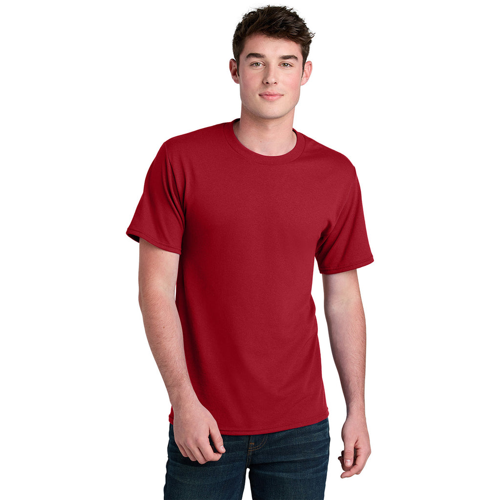 Port & Company Men's Red Core Blend Recycled Tee