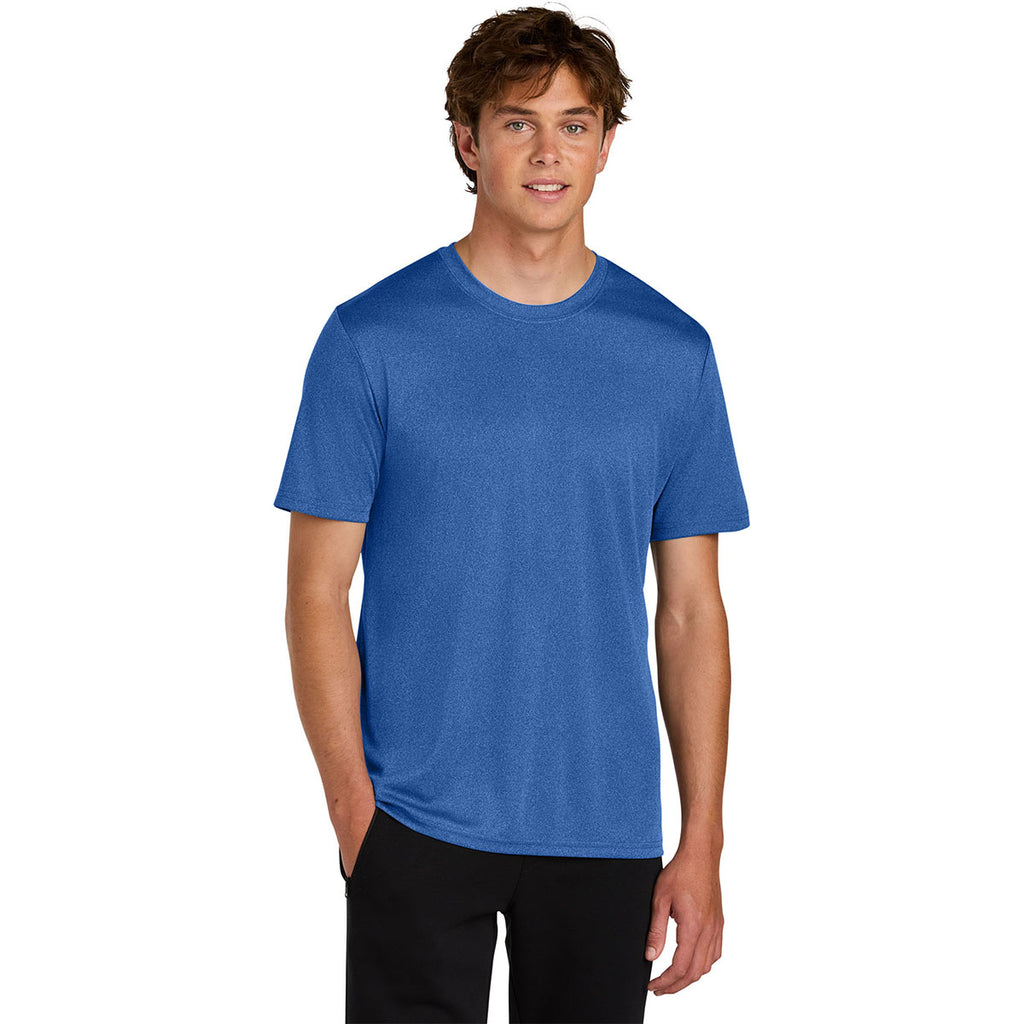 Port & Company Men's True Royal Heather Heather Performance Tee