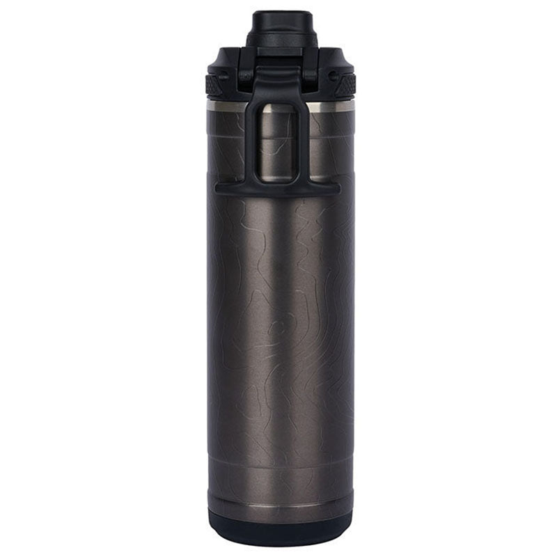 Pelican Porter Gunmetal Pelican Pacific Chug 26 oz. Topographical Recycled Double Wall Stainless Steel Water Bottle