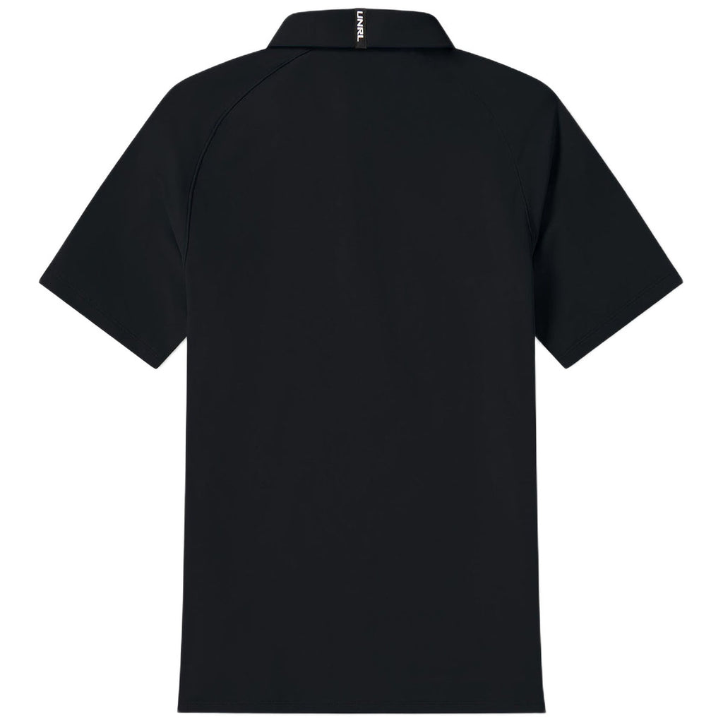 UNRL Men's Black Pique Pro Polo