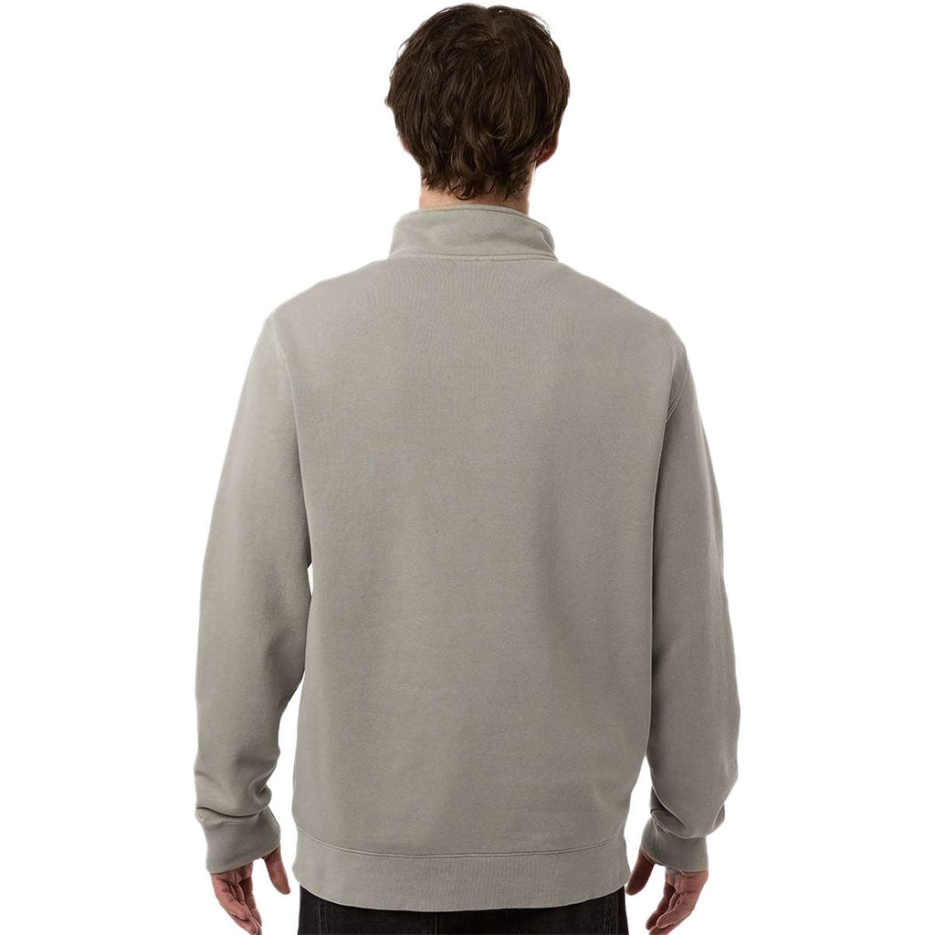 Independent Trading Co. Unisex Pigment Cement Pigment-Dyed Quarter-Zip Pullover