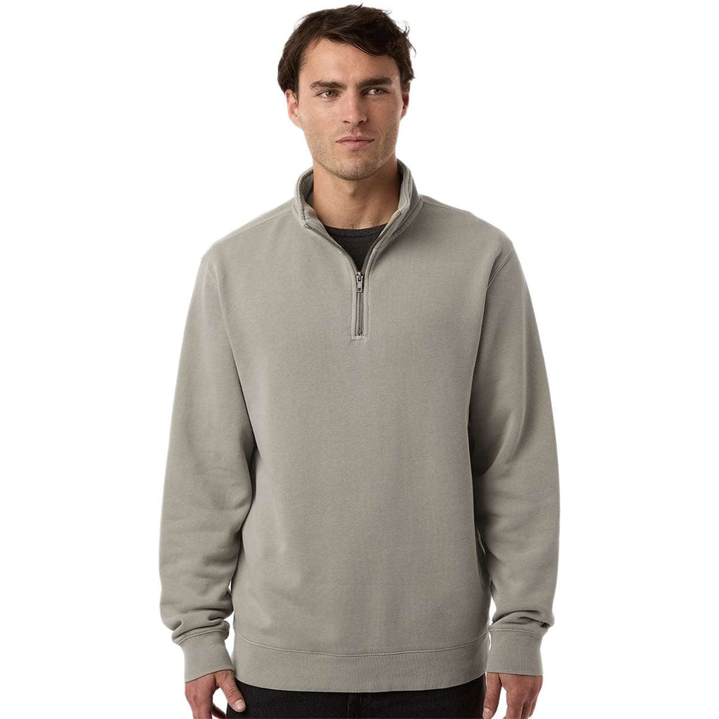 Independent Trading Co. Unisex Pigment Cement Pigment-Dyed Quarter-Zip Pullover