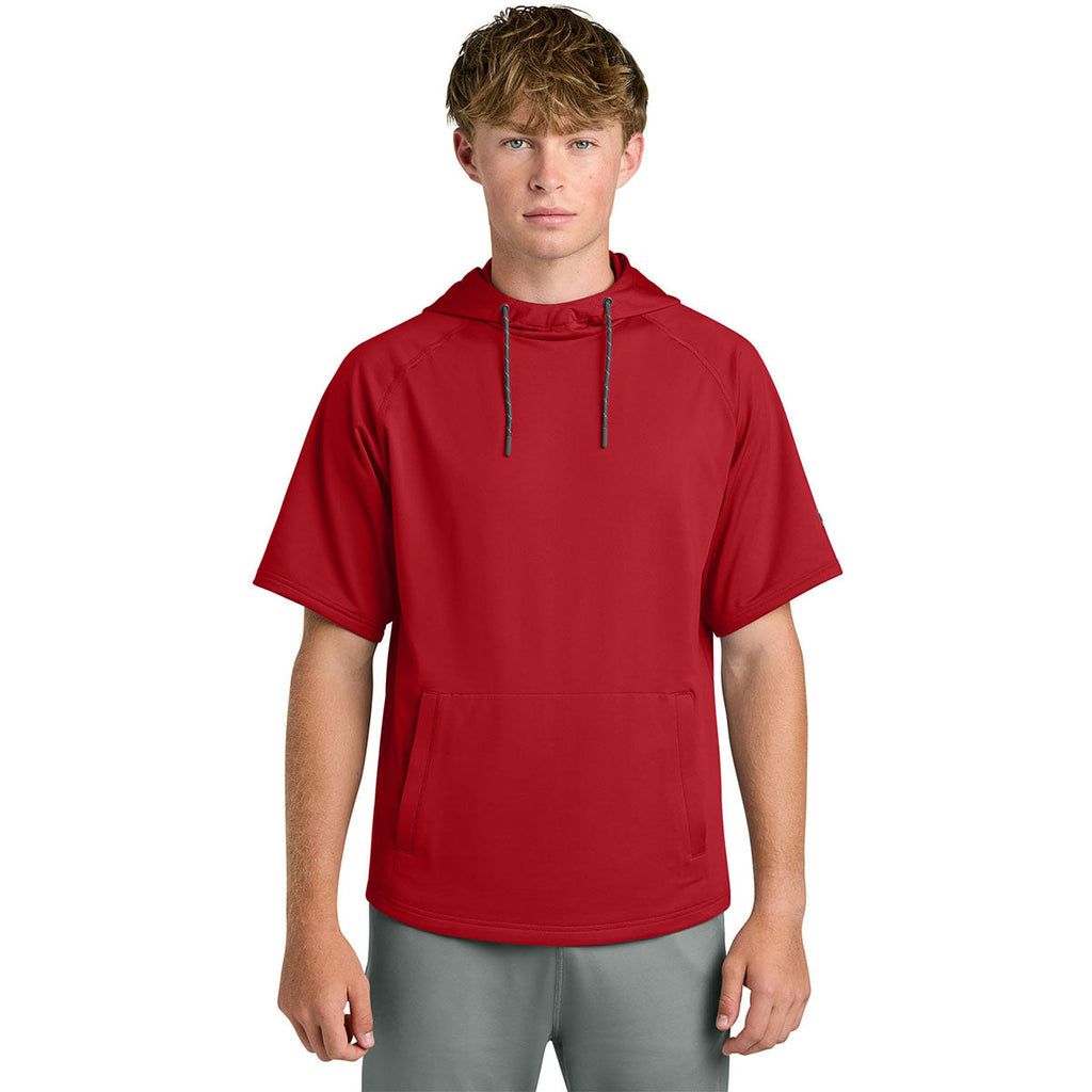 Richardson Men's Red Charge Performance Fleece Short Sleeve Hoodie