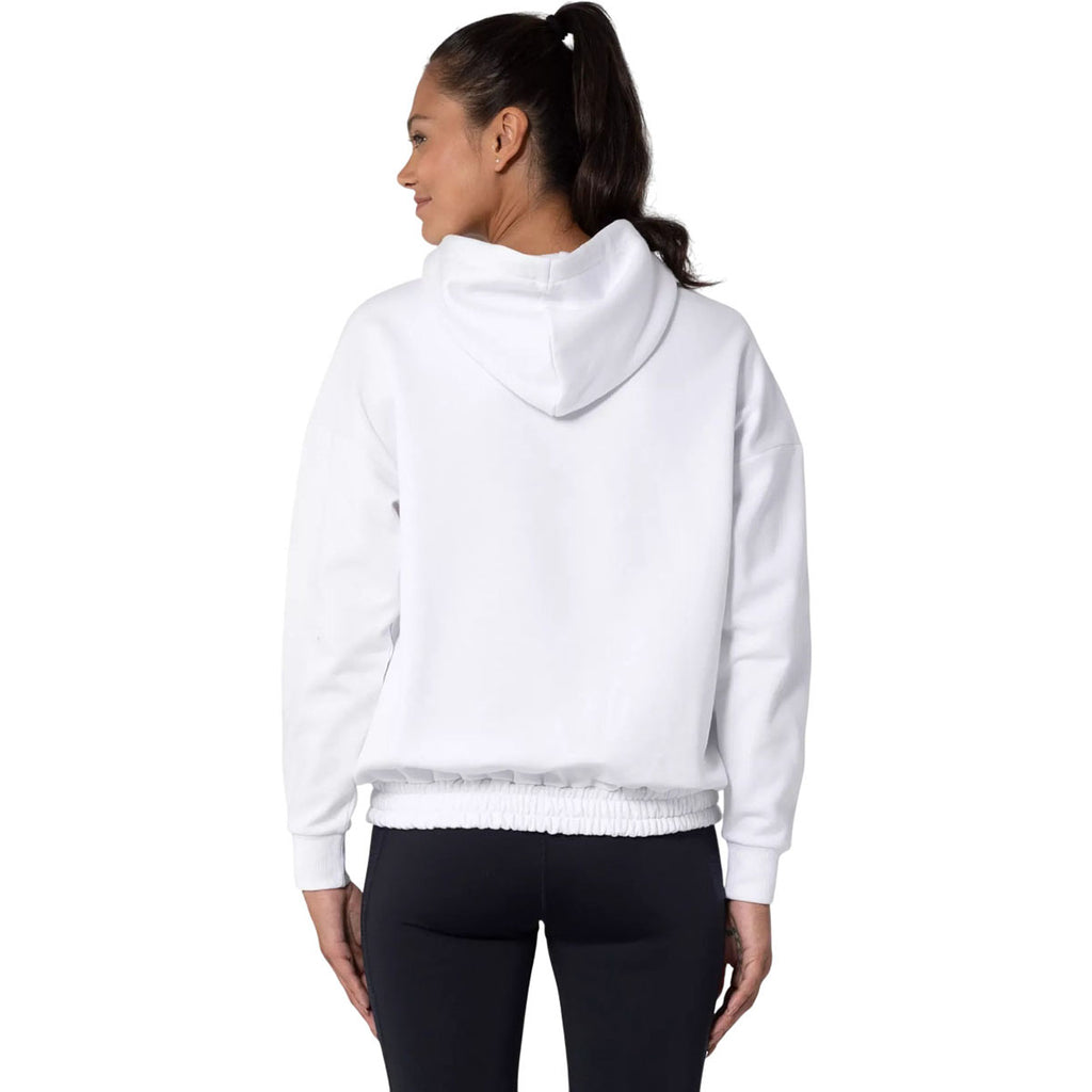 Levelwear Women's White Waterfall Hoody
