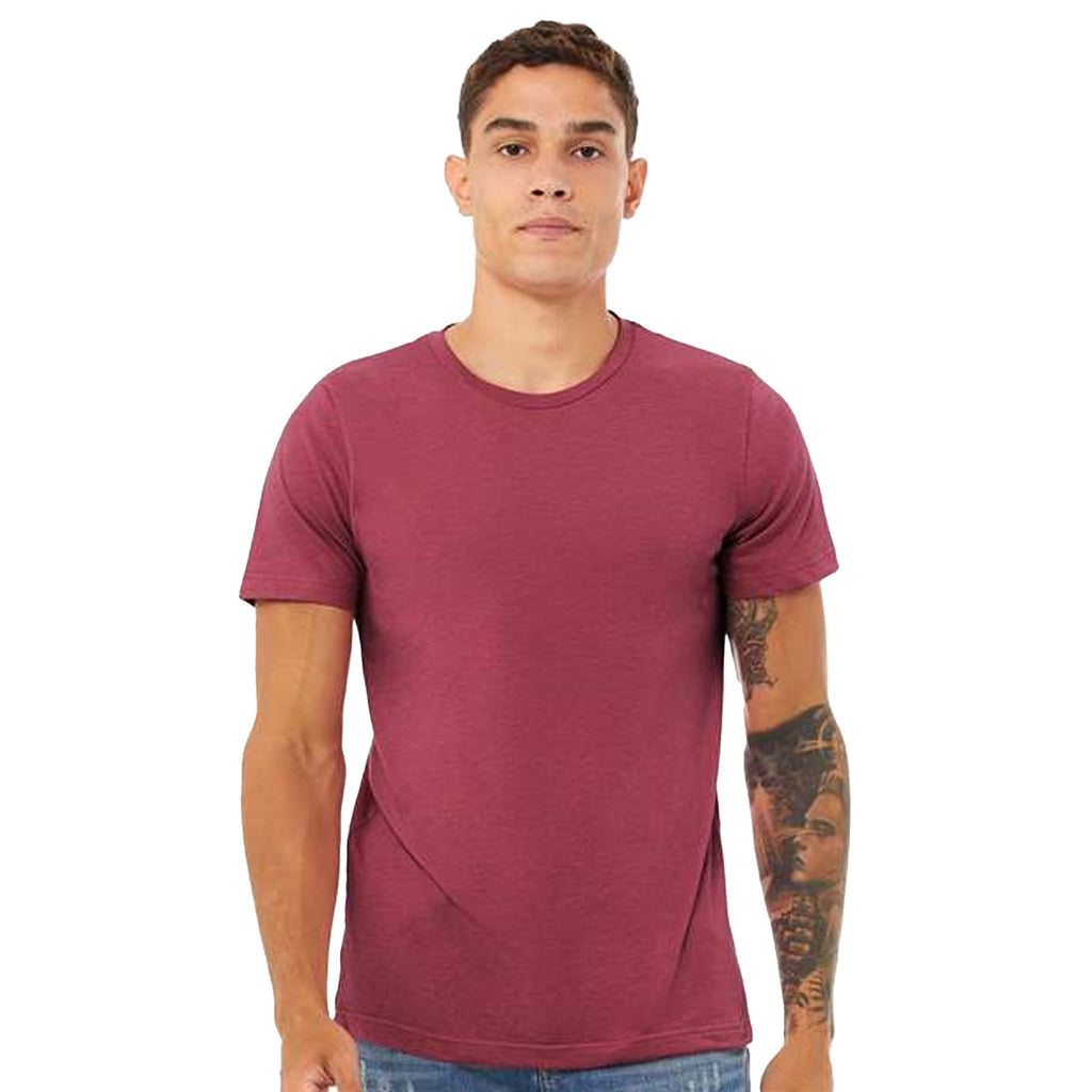 Bella + Canvas Unisex Heather Raspberry Jersey Short-Sleeve T-Shirt