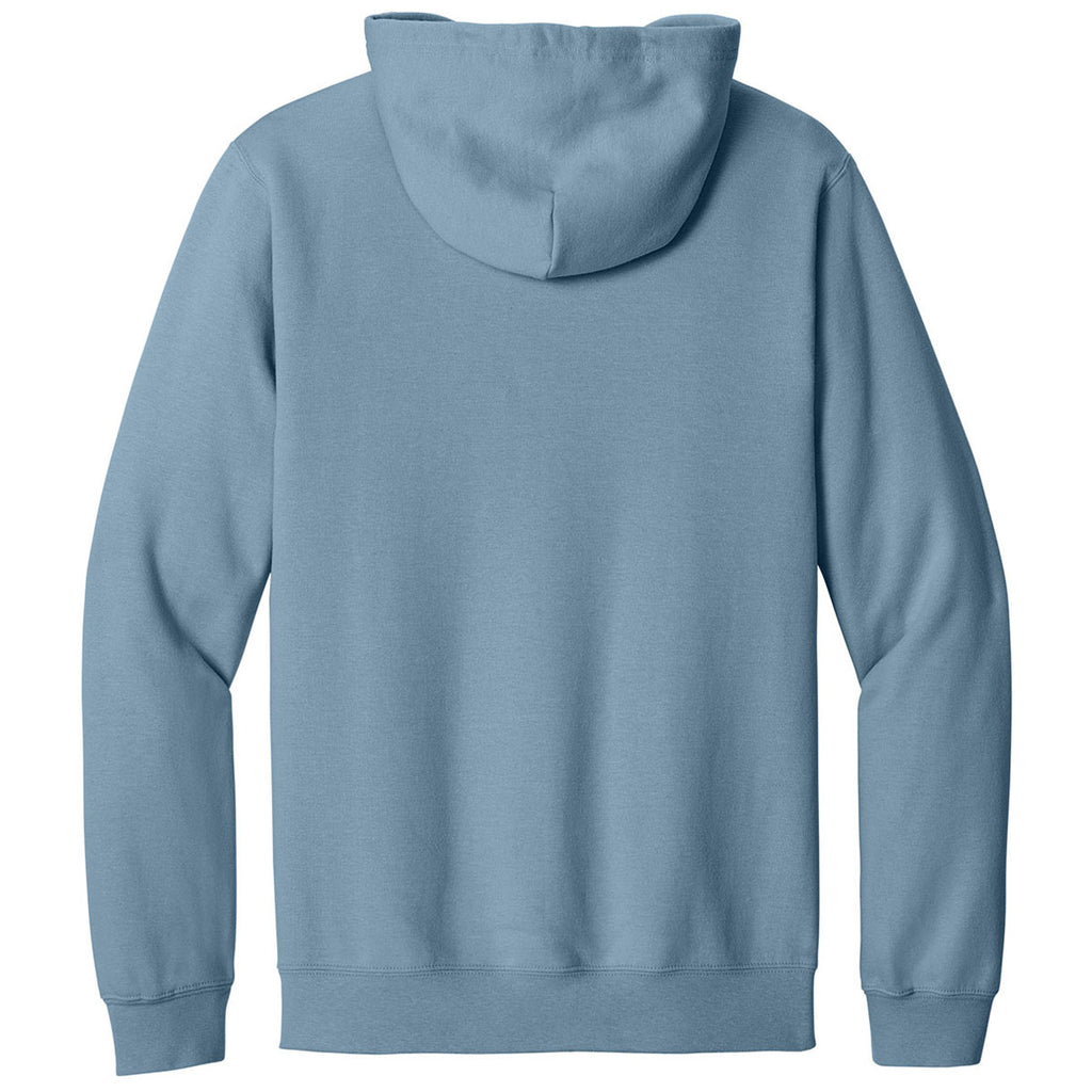 Gildan Men's Stone Blue Softstyle Midweight Fleece Full-Zip Hooded Sweatshirt