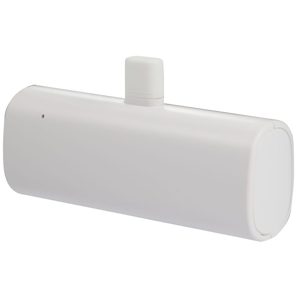 Bullet White UL Listed 2,200 mAh Power Bank with Type-C Tip